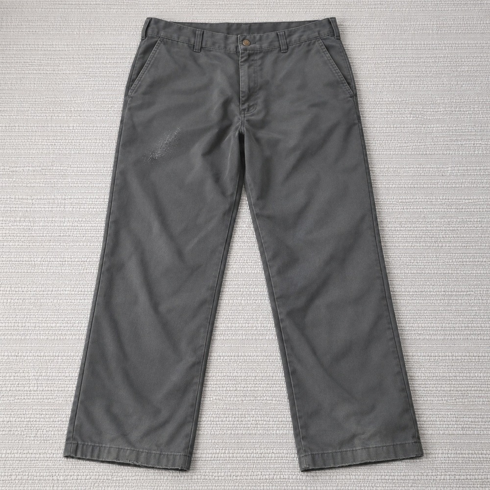 Dickies 874 Original Fit Work Pants Mens 36x30 Grey Distressed Straight Leg